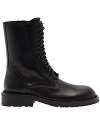 Ann Demeulemeester - Lace-Up Combat Boots - Lyst