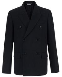 Balenciaga - Double-Breasted Wool Jacket, Blazers - Lyst