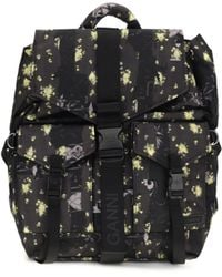 Ganni - Re-Tech Nylon Print Backpack - Lyst
