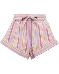 Isabel Marant - Isabel Marant Etoil Striped Cotton Shorts - Lyst