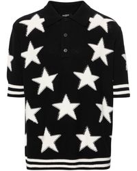 Balmain - Polo Shirt With Stars - Lyst