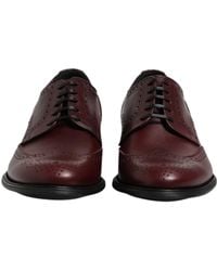 Dolce & Gabbana - Brown Leather Lace Up Derby Dress Shoes - Lyst