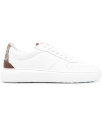 Herno - White Calf Leather Sneakers - Lyst