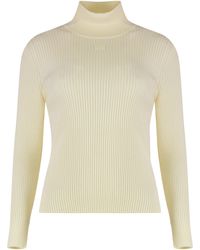 Celine - High-Neck Wool Top Knitwear - Lyst