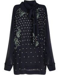 Dries Van Noten - Viscose Shirt With Rhinestones - Lyst