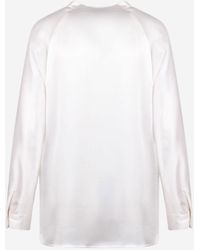 Vince - Silk Shirt V-Neck - Lyst