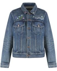 Celine - Jacket With Embroidery Cotton - Lyst