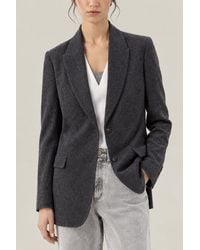Brunello Cucinelli - Anthracite Wool Blazer Clothing - Lyst