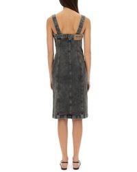 Moschino - Denim Midi Dress Cotton - Lyst