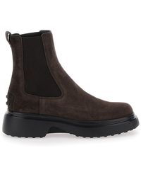 Tod's - Leather Ankle Boots Sheep - Lyst