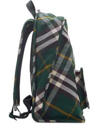 Burberry - Shield Check Nylon Backpack Bags Backpacks - Lyst