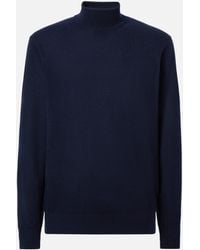 MC2 Saint Barth - Turtleneck Sweater Bond Night Merino Wool And Cashmere - Lyst