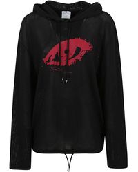 Courreges - Mesh Printed Hoodie - Lyst