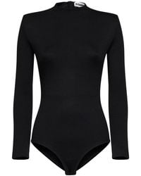 Jil Sander - Compact Wool Knit Fitted Bodysuit - Lyst