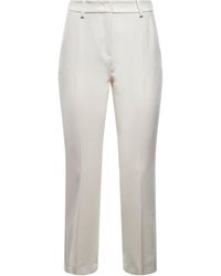 Weekend by Maxmara - Patata Viscose Blend Double Canvas Pants - Lyst