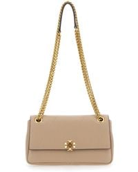 Tory Burch - Crossbody Bag Charlie Quilted Suede - Lyst