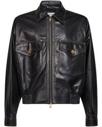 Versace - Piuma Nappa Leather Blouson - Lyst