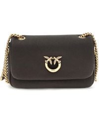 Pinko - Click Soft Horizontal Chain Mn. Calf Leather Bos Taurus Shoulder Bags - Lyst