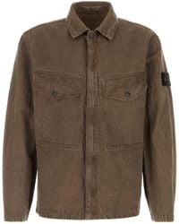 Stone Island - Cotton Blend Shirt - Lyst