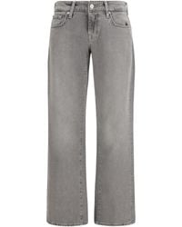 7FOR - Low-Rise Straight Jeans Cotton; Elastane - Lyst