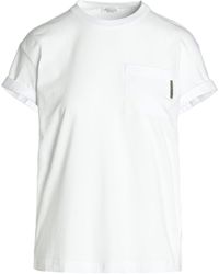 Brunello Cucinelli - Cotton T-Shirt - Lyst