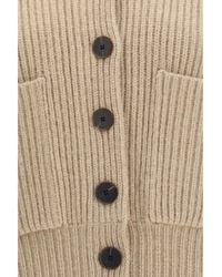 Tory Burch - Ribbed Wool Cropped Cardigan Merino Sweater - Lyst