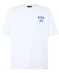 A.P.C. - T-Shirt Cotton T-Shirts - Lyst