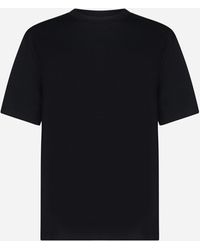 Jil Sander - Back Logo Cotton T-Shirt - Lyst