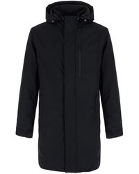 Heskimo - High-Collar Tech Nylon Jacket Coat - Lyst
