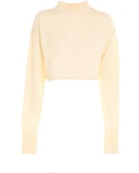 Sportmax - Crop Sweater With Extra Long Sleeves - Lyst