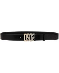DSquared² - Logo Buckle Leather Belt Belts - Lyst