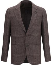 Lardini - Single-Breasted Wool-Blend Blazer Down Jackets - Lyst