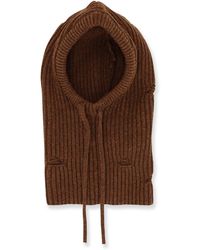MM6 by Maison Martin Margiela - Wool Blend Balaclava With Distressed Effect - Lyst