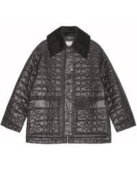 Ganni - Ganni Quilted Midi Quilted Jacket - Lyst