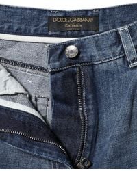 Dolce & Gabbana - Cotton High Waist Wide Leg Denim Jeans Clothing - Lyst