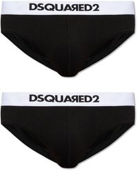 DSquared² - 2 Pack Logo Waistband Briefs - Lyst