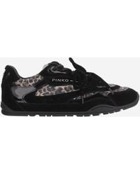 Pinko - Sneakers Yulia Leather And Mesh Upper: Cow Trainers - Lyst
