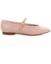 Status - Flat Shoes Leather Upper; Lining - Lyst
