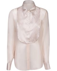Brunello Cucinelli - Buttoned Long-sleeved Top - Lyst