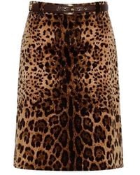 Max Mara - Leopard Falange Skirt - Lyst