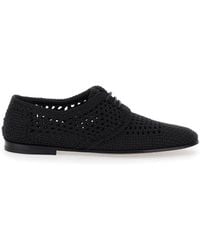 Dolce & Gabbana - Lace-Up Shoes With Woven Design - Lyst