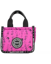 Marc Jacobs - X Peanuts Mini Fuchsia Fedora Puffy Nylon Tote Convertible Handbag - Lyst