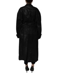 Dolce & Gabbana - Belted Sheepskin Trench Coat Jacket Leather Clothing - Lyst