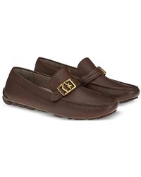 Ferragamo - Ferragamo Gancini-Buckle Leather Loafers - Lyst