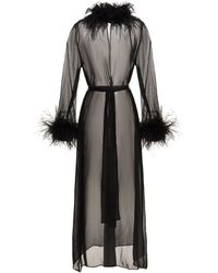 Oséree - Feather Silk Dressing Gown - Lyst