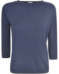 A PUNTO B Quarter-length Sleeved Sweater - Blue