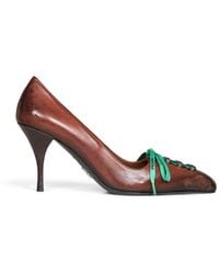 Prada - Pumps Antique-Finish Leather Calf - Lyst