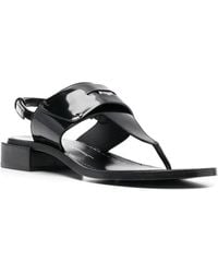 Ferragamo - Logo-Plaque Detail Thong Sandals - Lyst