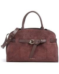 Coccinelle - Handbag Berry-Berry Suede Leather/Grained Leather Bags Handbags - Lyst