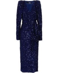 ROTATE BIRGER CHRISTENSEN - Sequin-embellished Wrap Midi Dress - Lyst